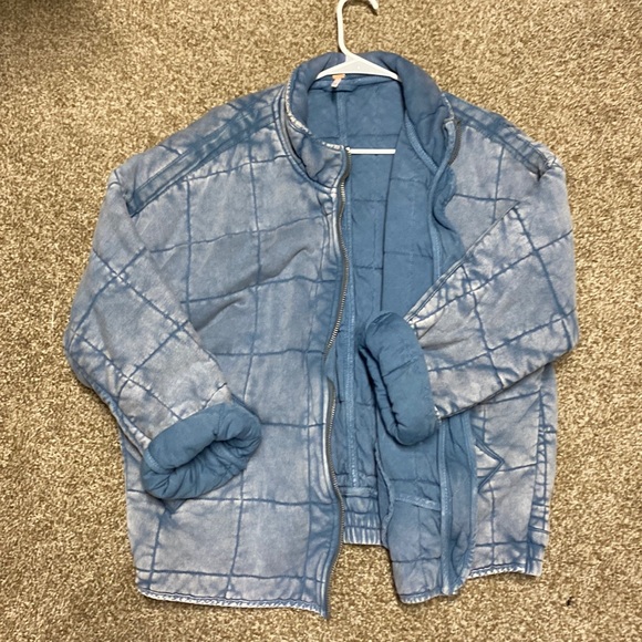 Free People Jackets & Blazers - Free people jacket1 baby blue
